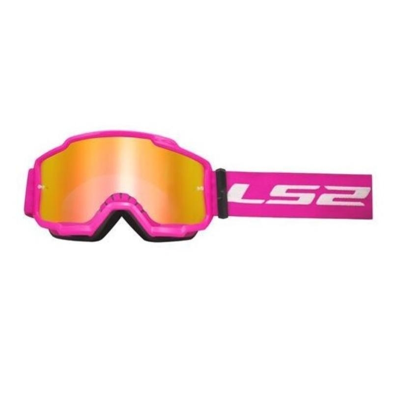 Maschera Cross Ls2 CHARGER Rosa Lente Irridium