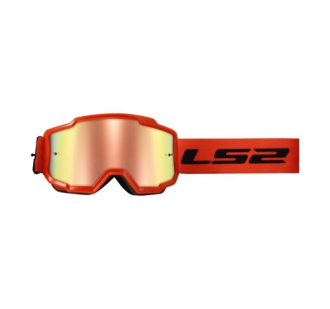 Maschera Cross Ls2 CHARGER Arancio Lente Arancio Irridium