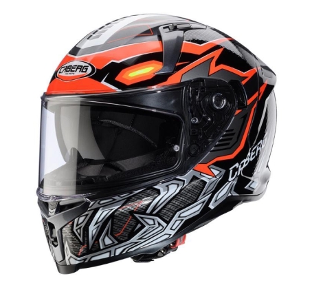 Casco integrale Caberg Avalon X Gurkha Nero Grigio Arancio Fluo