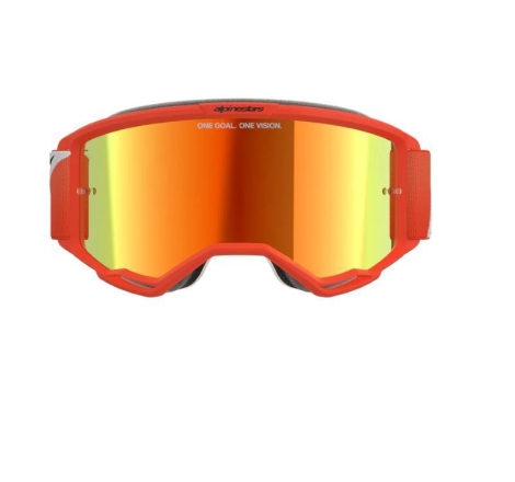 Maschera Off Road Alpinestars Vision 5 Arancio Corp con Lente a specchio