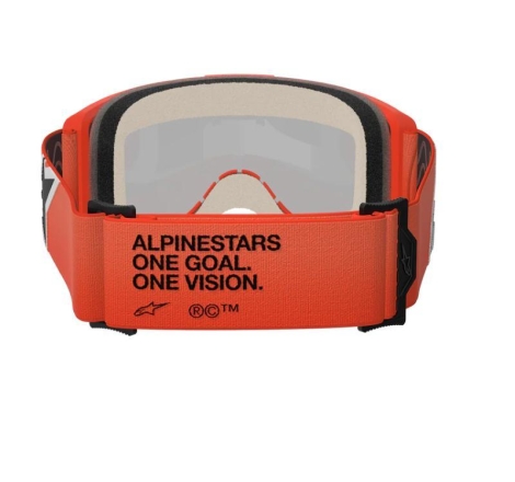 Maschera Off Road Alpinestars Vision 5 Arancio Corp con Lente a specchio
