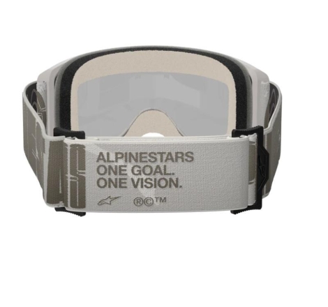 Maschera Off Road Alpinestars Vision 5 Corp Carbone Giallo con Lente a specchio Oro