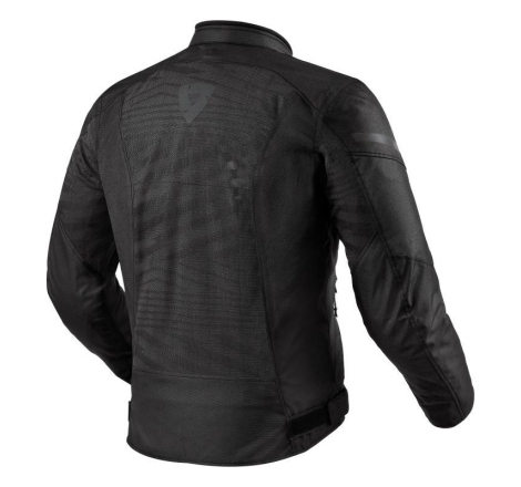 Giubbino moto in tessuto Rev'it traforato estivo Torque 2 H2O Nero