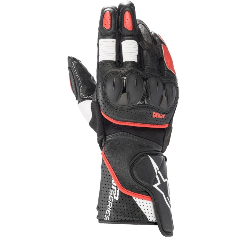 Guanti Moto Pelle Alpinestars SP-2 V3 Nero Bianco Rosso