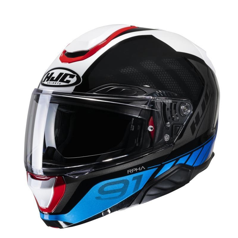 Casco Modulare Hjc RPHA91 Bianco Rosso Blu