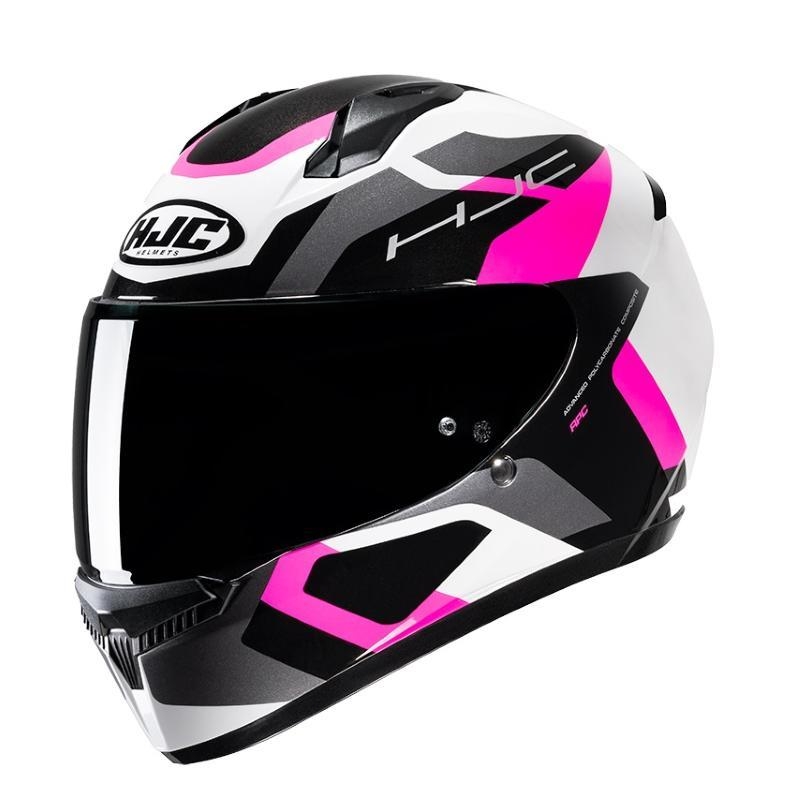Casco Integrale Hjc C10 TINS Nero Bianco Rosa