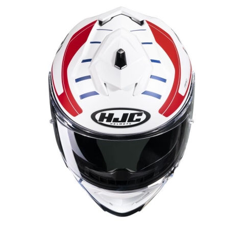 Casco Integrale Hjc I71 SIMO Bianco Rosso Blu Opaco