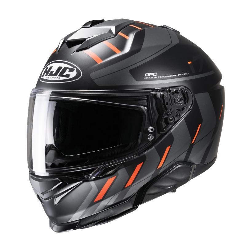 Casco Integrale Hjc I71 SIMO Nero Grgigio Arancio Opaco