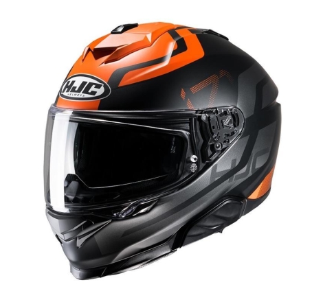 Casco Integrale Hjc I71 ENTA Nero Arancio Grigio