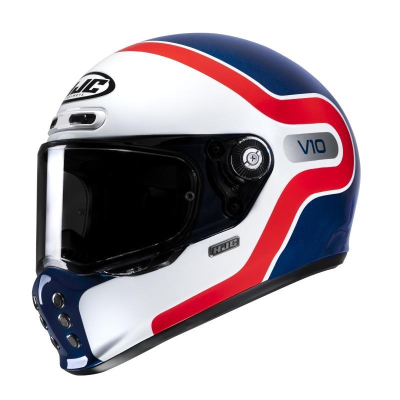 Casco Integrale Hjc V10 GRAPE Bianco Rosso Blu