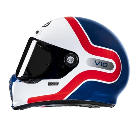 Casco Integrale Hjc V10 GRAPE Bianco Rosso Blu