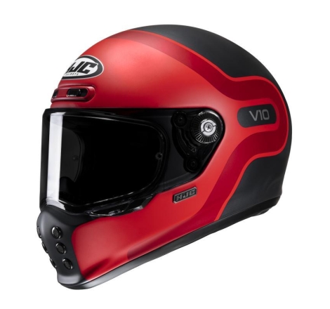 Casco Integrale Hjc V10 GRAPE Nero Rosso Opaco