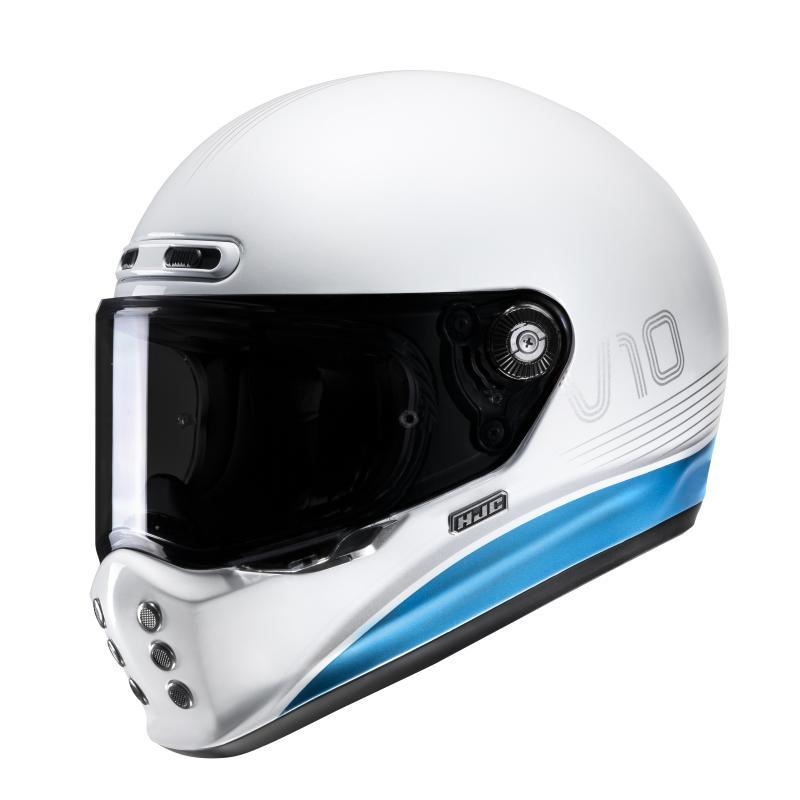 Casco Integrale Hjc V10 TAMI Bianco Blu Grigio