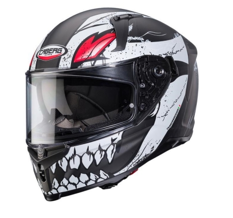 Casco integrale Caberg Avalon X Punk Grigio Nero Rosso Opaco