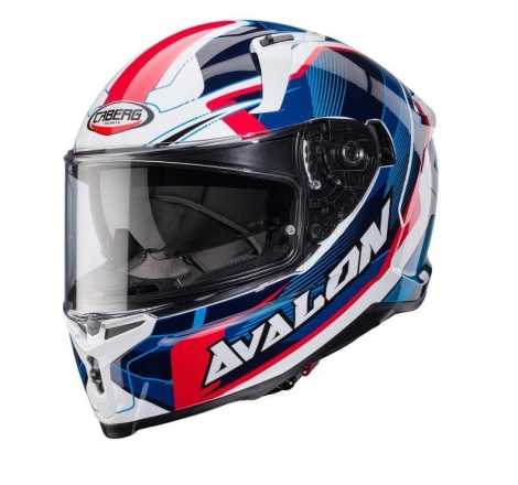 Casco integrale Caberg Avalon X Optic Bianco Blu Rosso