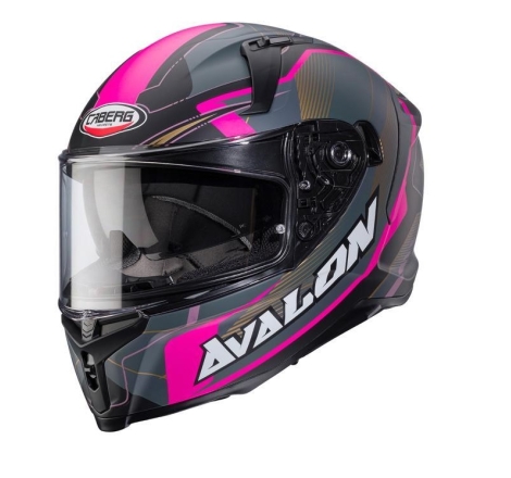 Casco integrale Caberg Avalon X Optic Nero Grigio Fucsia Opaco