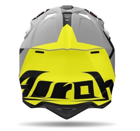 Casco Cross Airoh WRAAAP RELOADED Giallo Grigio Opaco