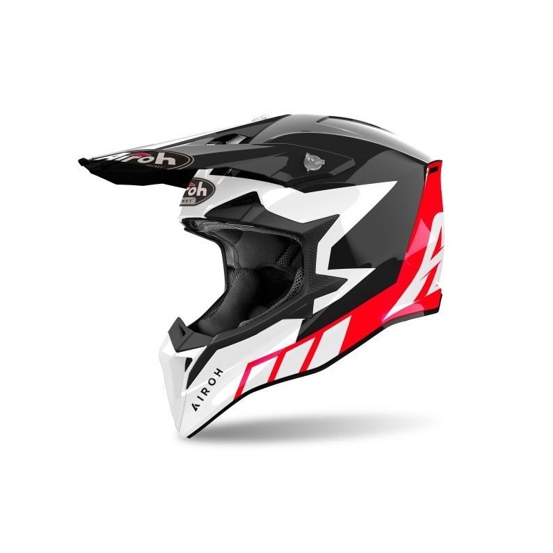 Casco Cross Airoh WRAAAP RELOADED Rosso Nero