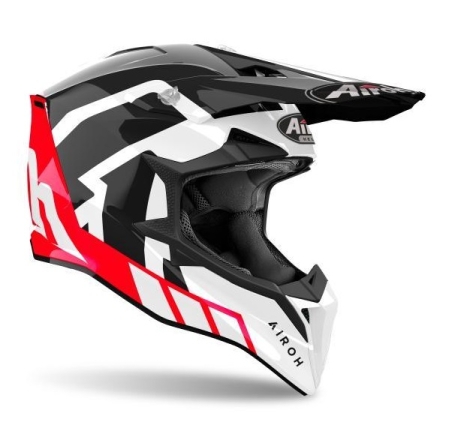 Casco Cross Airoh WRAAAP RELOADED Rosso Nero
