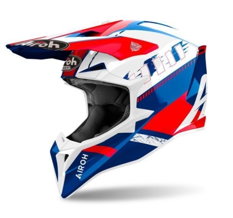 Casco Cross Airoh WRAAAP FEEL Blu Rosso