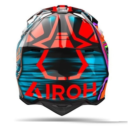 Casco Cross Airoh WRAAAP CYBER Arancio