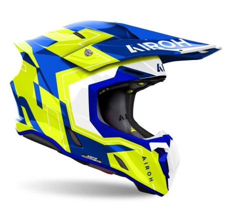 Casco Cross Airoh TWIST 3 DIZZY Blu Giallo