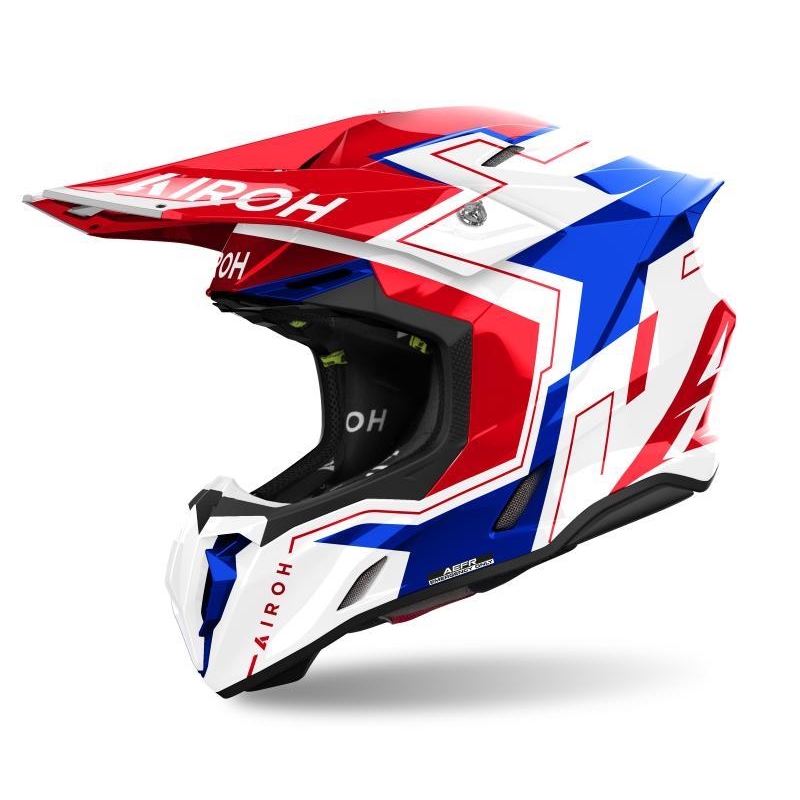 Casco Cross Airoh TWIST 3 DIZZY Blu Rosso