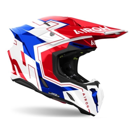 Casco Cross Airoh TWIST 3 DIZZY Blu Rosso