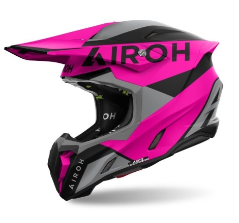 Casco Cross Airoh TWIST 3 KING Rosa Grigio Opaco