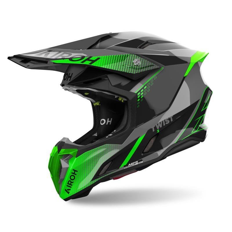 Casco Cross Airoh TWIST 3 SHARD Verde