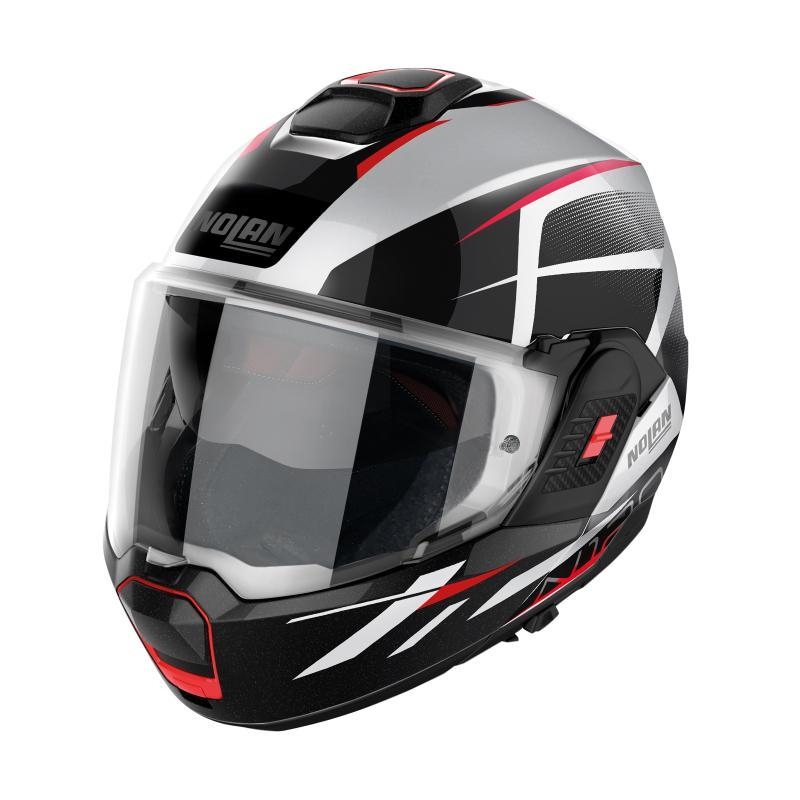 Casco Modulare Nolan N120-1 NIGHTLIFE N-COM Rosso Nero