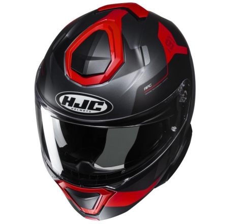 Casco Modulare Hjc I91 CARST Nero Grigio  Rosso Opaco