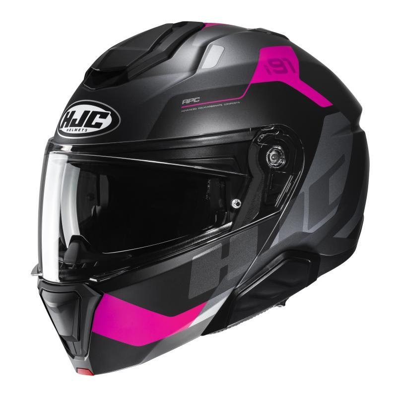 Casco Modulare Hjc I91 CARST Nero Rosa Opaco