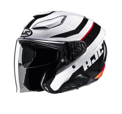 Casco Jet Hjc F31 NABY Bianco Nero Rosso