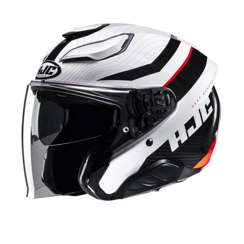 Casco Jet Hjc F31 NABY Bianco Nero Rosso