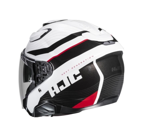 Casco Jet Hjc F31 NABY Bianco Nero Rosso