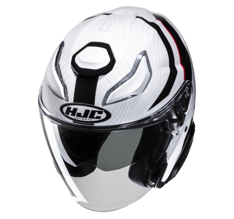 Casco Jet Hjc F31 NABY Bianco Nero Rosso
