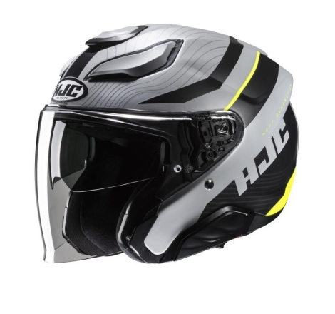 Casco Jet Hjc F31 NABY Grigio Nero Giallo