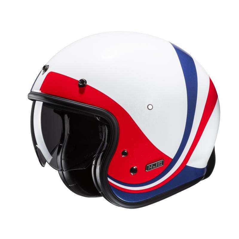 Casco Jet Hjc V31 EMGO Bianco Rosso Blu