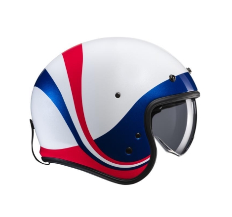 Casco Jet Hjc V31 EMGO Bianco Rosso Blu