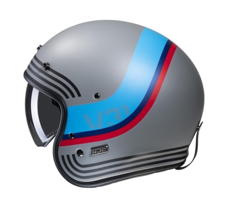 Casco Jet Hjc V31 BYRON Grigio Azzurro Opaco