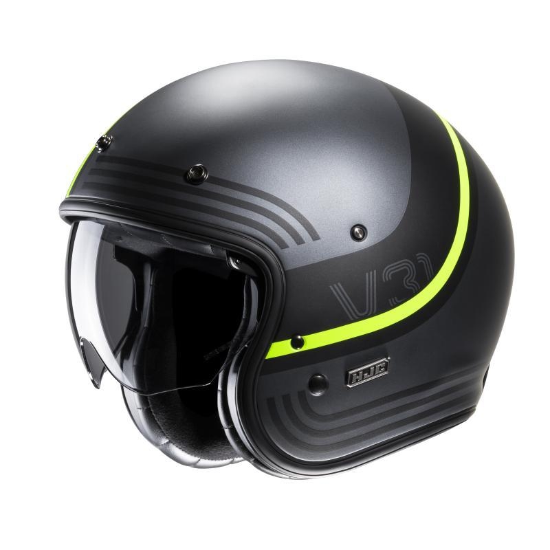 Casco Jet Hjc V31 BYRON Nero Giallo Opaco