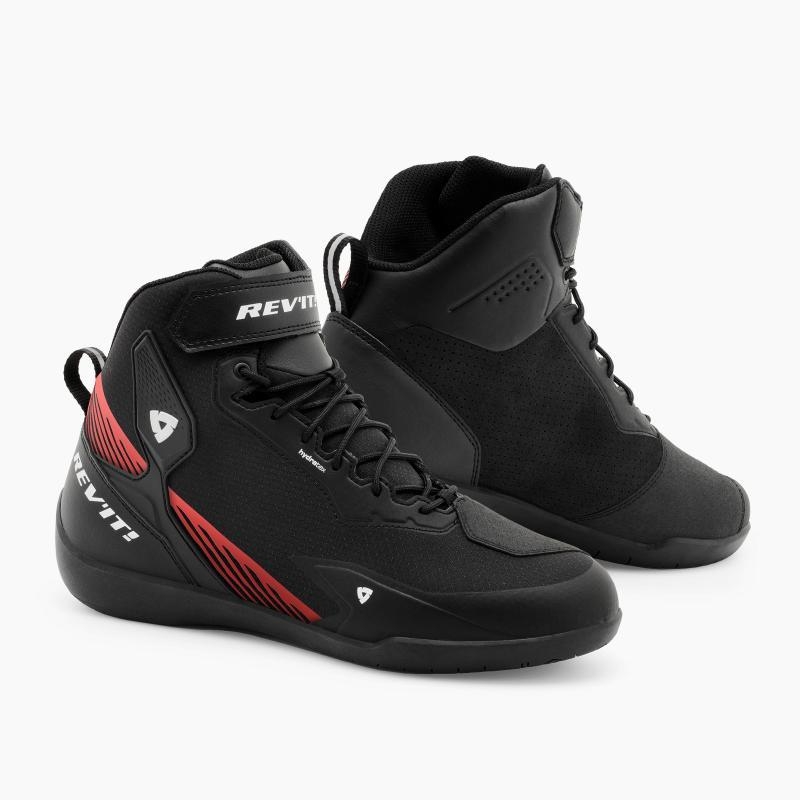 Scarpe moto Rev'it G-Force 2 H2O Impermeabile Nero Neon Rosso
