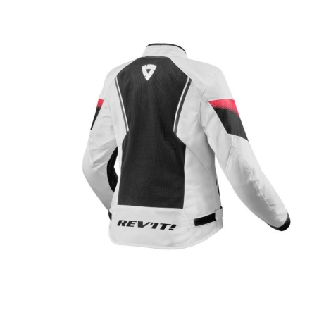Giubbino moto in tessuto Rev'it Control Air H2O lady traforato con menbrana impermeabile Bianco Nero