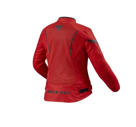 Giubbino moto in tessuto Rev'it Control Air H2O lady traforato con menbrana impermeabile Rosso Nero