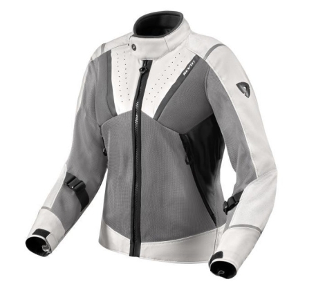 Giubbino moto in Tessuto traforato Estivo Rev'it 2 Airwave 4 Ladies Argento Antracite