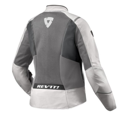 Giubbino moto in Tessuto traforato Estivo Rev'it 2 Airwave 4 Ladies Argento Antracite