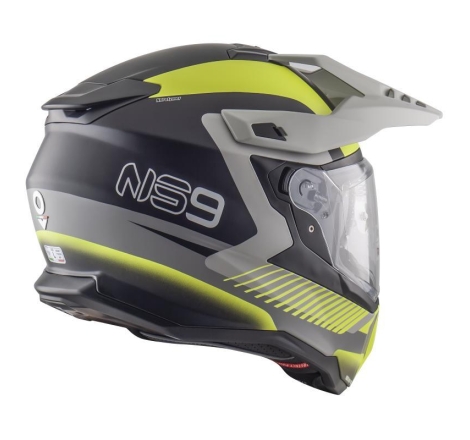 Casco Enduro Stradale Nos NS-9 MIRAGE Giallo Nero