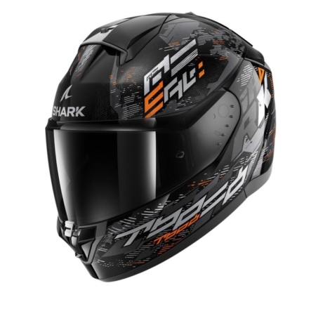 Casco integrale Shark RIDILL 2 MOLOKAI Nero Argento Arancio