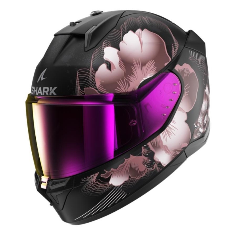 Casco Integrale Shark D-SKWAL 3 MAYFER Nero Opaco Viola Oro